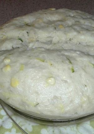 A picture of Baby marrow and corn dumpling.