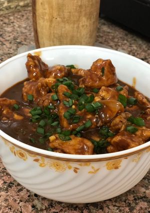 A picture of Spicy garlic chicken.