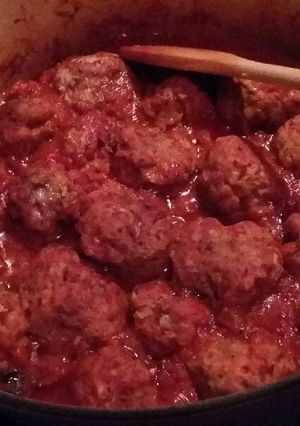 A picture of Meatballs with Meze Rigatoni.