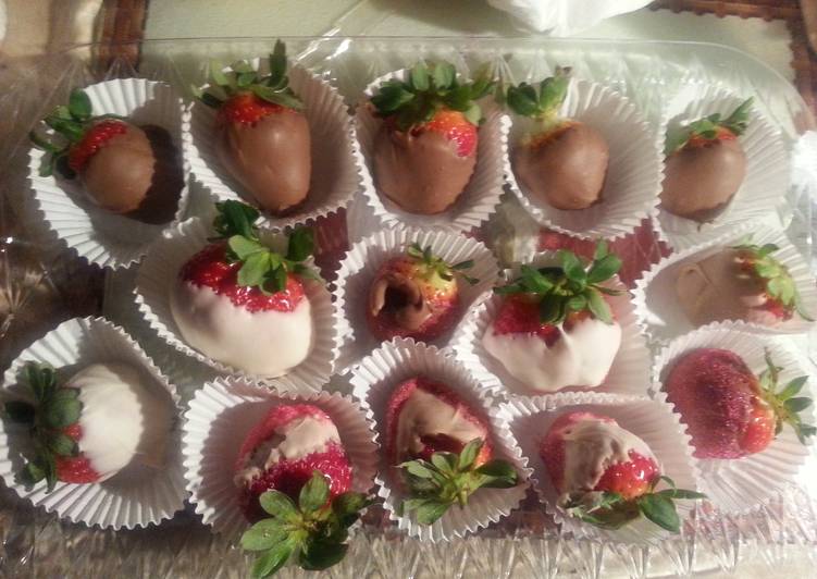 Recipe of Super Quick Homemade Chocolate Covered Strawberries