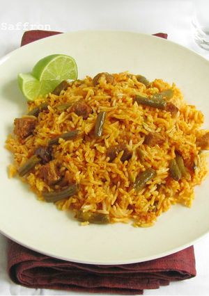 A picture of Beef tumeric rice.