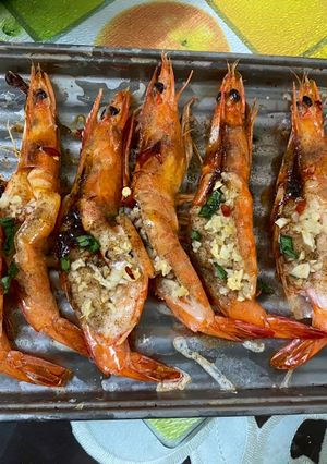 蒜泥烤蝦 的食譜成品照片