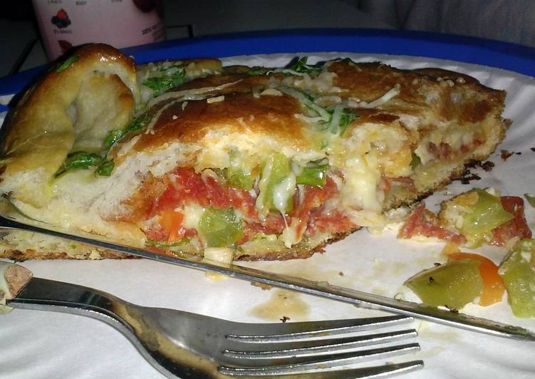 Steps to Make Super Quick Homemade Super easy and yummy Calzone!
