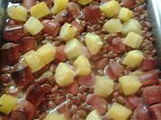 A picture of baked beans casserole