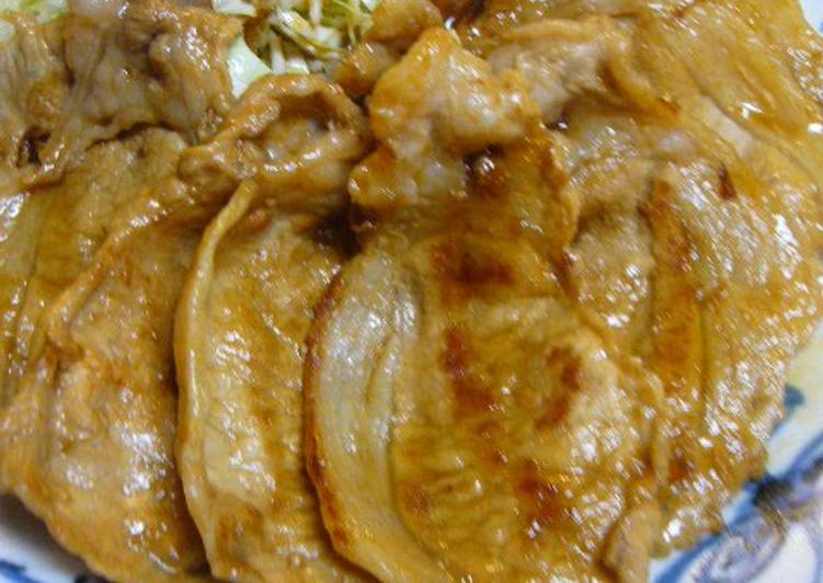 Recipe of Ultimate Oil-free and Healthy Pan-Fried Ginger Pork