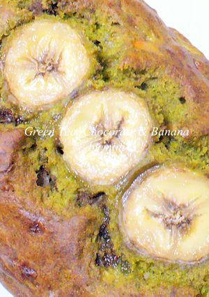 A picture of Matcha Chocolate Banana Cake.