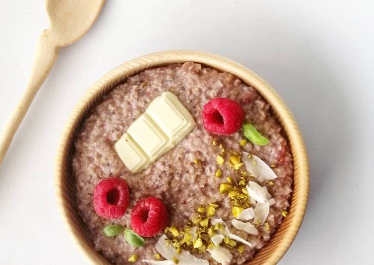 Comment Servir Porridge coco/framboise