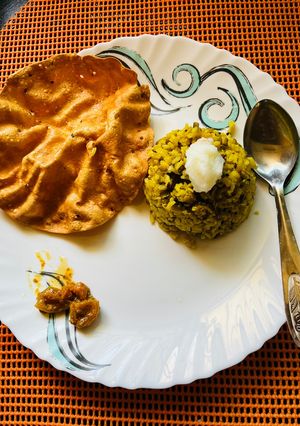 A picture of Green Moong Dal Masala Khichadi In Pressure Cooker.
