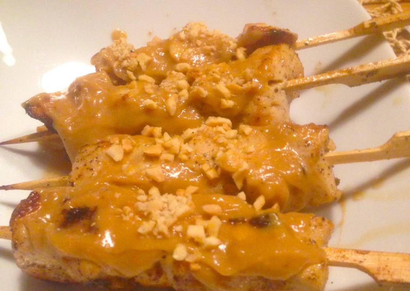 Brochetas de pollo Satay con Curry