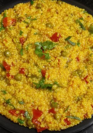 A picture of Broken wheat (dalia) khichdi.