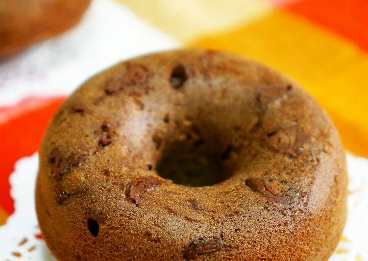 Christmas or Valentine's Day Baked Chocolate Donuts