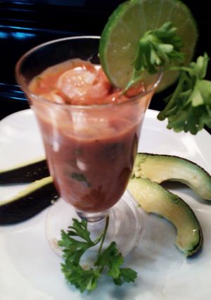 A picture of Sunshine's shrimp cocktail.