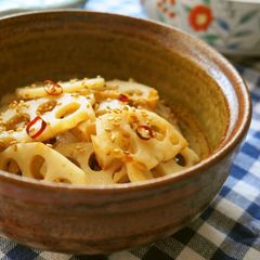 A picture of Lotus Root Salt Kinpira For Obento.