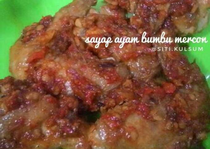 Sayap ayam bumbu mercon