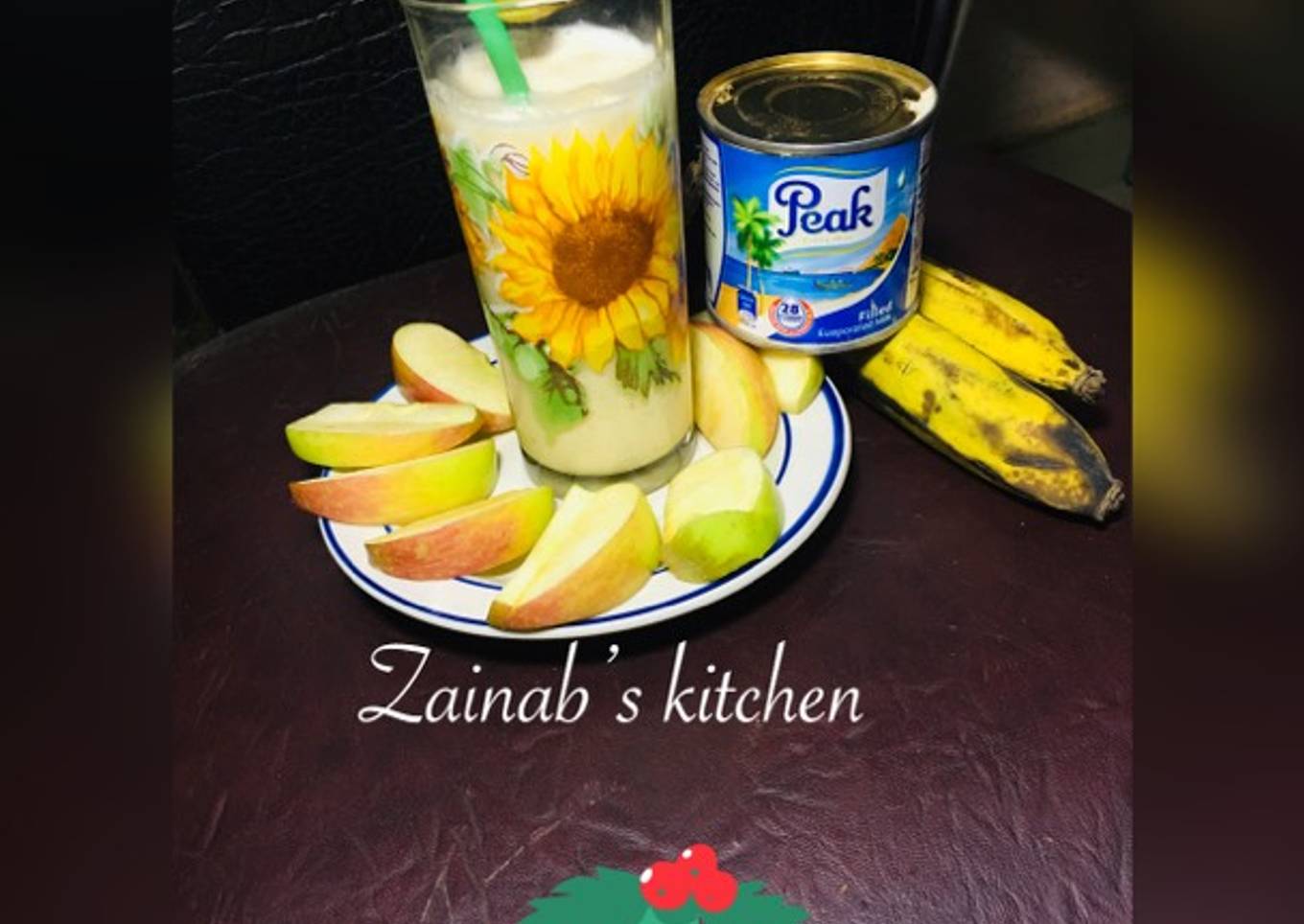 Apple & banana smoothie🍎🍏