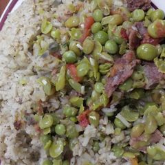 A picture of Pilau served with minji.