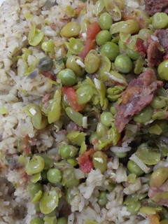 A picture of Pilau served with minji.