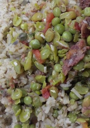 A picture of Pilau served with minji.