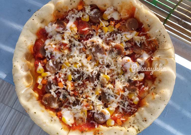 Pizza Rice Cooker Suppper Gampang