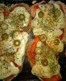 Milanesas congeladas a la napolitana (todo al horno..)