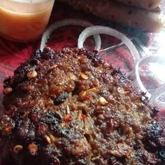 A picture of True and authentic Peshawari chapli kababs.