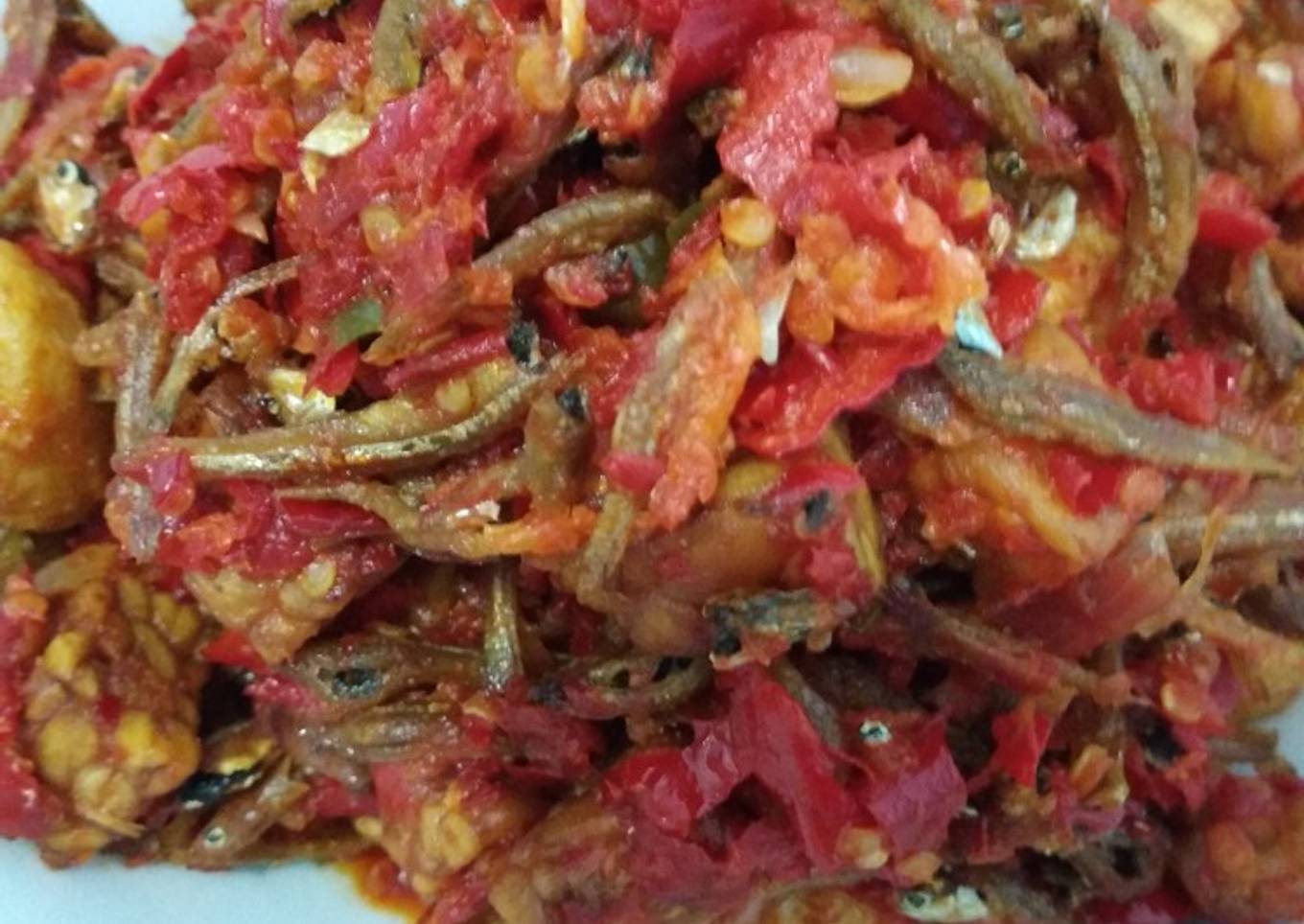 Langkah Mudah untuk Menyiapkan Balado tempe teri telur yang Enak Banget