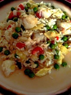 Una foto de Arroz con bacalao