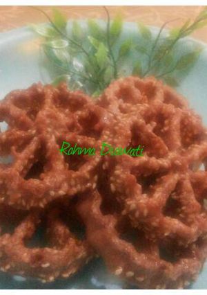 Foto resep Kembang goyang coklat wijen