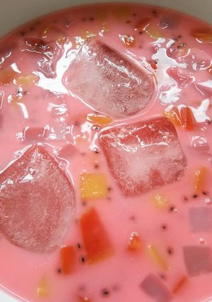Foto resep Es buah cocktail susu
