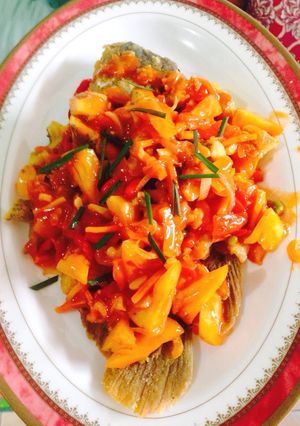 Foto resep gurame saus asam manis