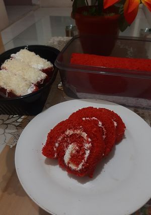 Foto resep 46. Red Velvet Gulung Putih Telur