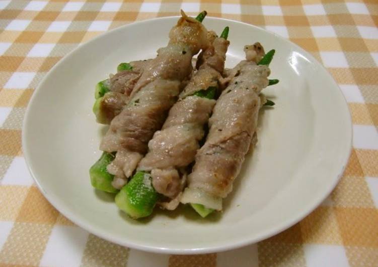 Recipe: Yummy Easy Pork-Wrapped Okra