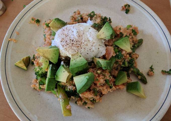 How to Make Speedy Quinoa vegetable cheesey eggy deliciousness