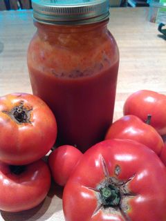A picture of V-8, vegetable juice.