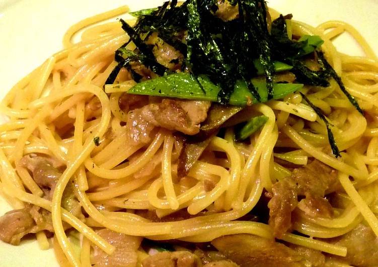 Recipe: at dinner Pasta with Pork and Burdock Root