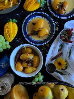 A picture of Ripe Baby Mango Curry/ Gojju/ Humman.