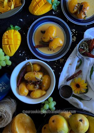 A picture of Ripe Baby Mango Curry/ Gojju/ Humman.