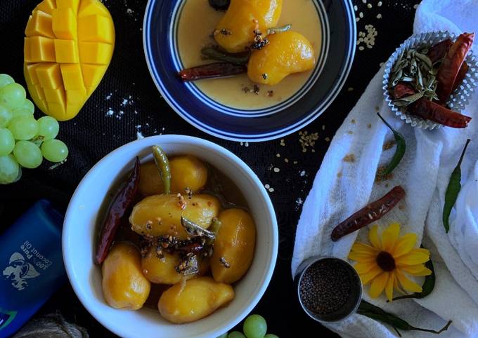 Recipe of Favorite Ripe Baby Mango Curry/ Gojju/ Humman