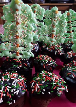 Φωτογραφία της συνταγής Cupcakes σοκολάτα με γλάσο σοκολάτας