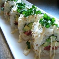 A picture of California Rolls.