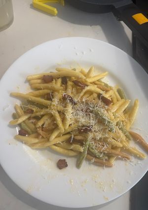 Una foto de Pasta a la carbonara