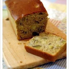 A picture of Sweet Potato Pound Cake with 'Kuromitsu' Brown Sugar Syrup.