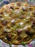 Mushroom and stilton omelette