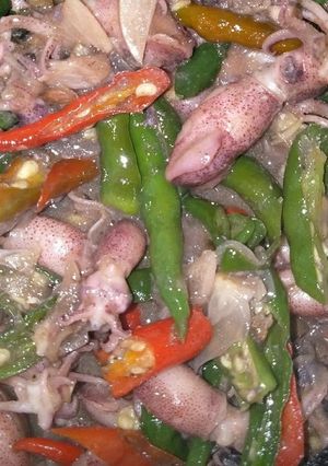 Foto resep Tumis cumi cabe hijau