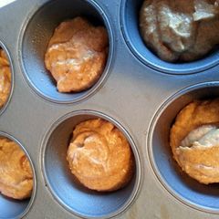A picture of Pumpkin Almond Muffins.