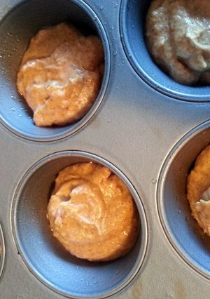 A picture of Pumpkin Almond Muffins.