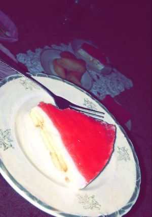 صورة لوصفة تشيز كيك فراوله بايس كريم 🍨🍓