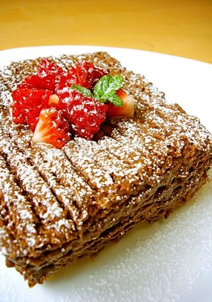 A picture of Made in the Microwave with Pancake Mix! Easy Chocolate Cake.