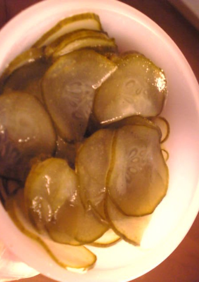 A picture of Easy Pickled Cucumbers in 5 Minutes.