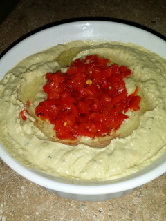 A picture of Zucchini and chickpea hummus.